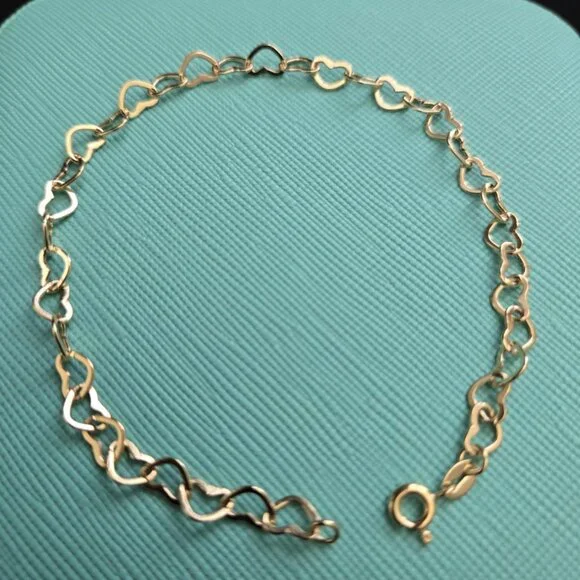18k Bracelet openheart link design - Picture 1 of 11